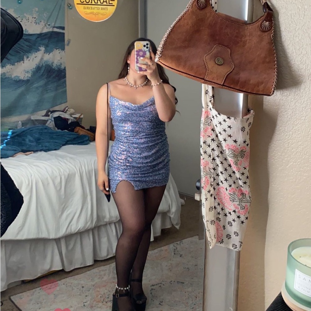 Windsor purple Sequin Mini Dress
